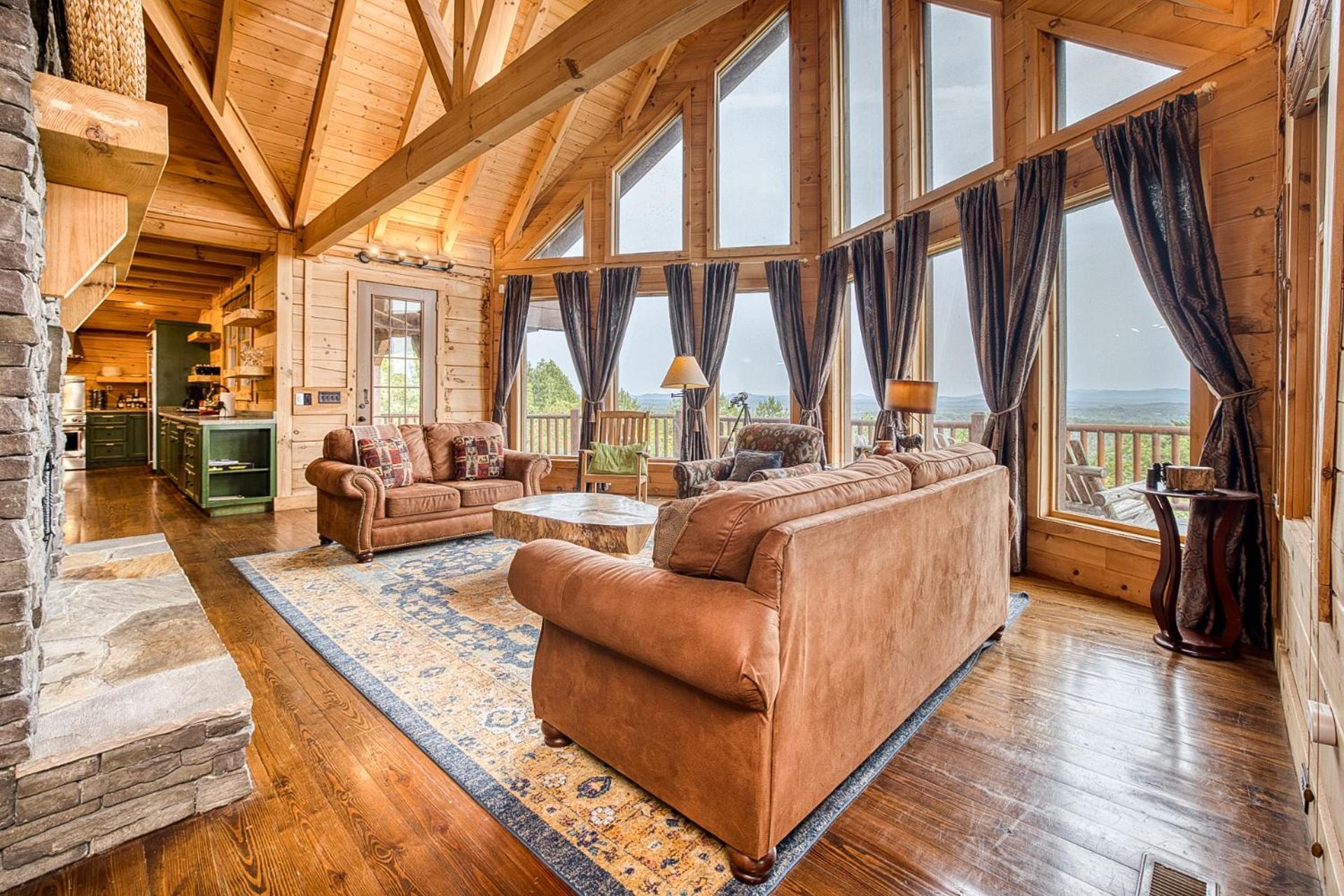 Sky High Lodge By Bk Stays. Large Cabin. Amazing Views. Game Room. Jacuzzi. Six Bedrooms. Sleeps 12 블루리지 외부 사진